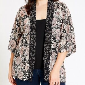 Kimchi Blue Floral Print Lightweight Airy Feminine Kimono/Cardigan Size M/L,